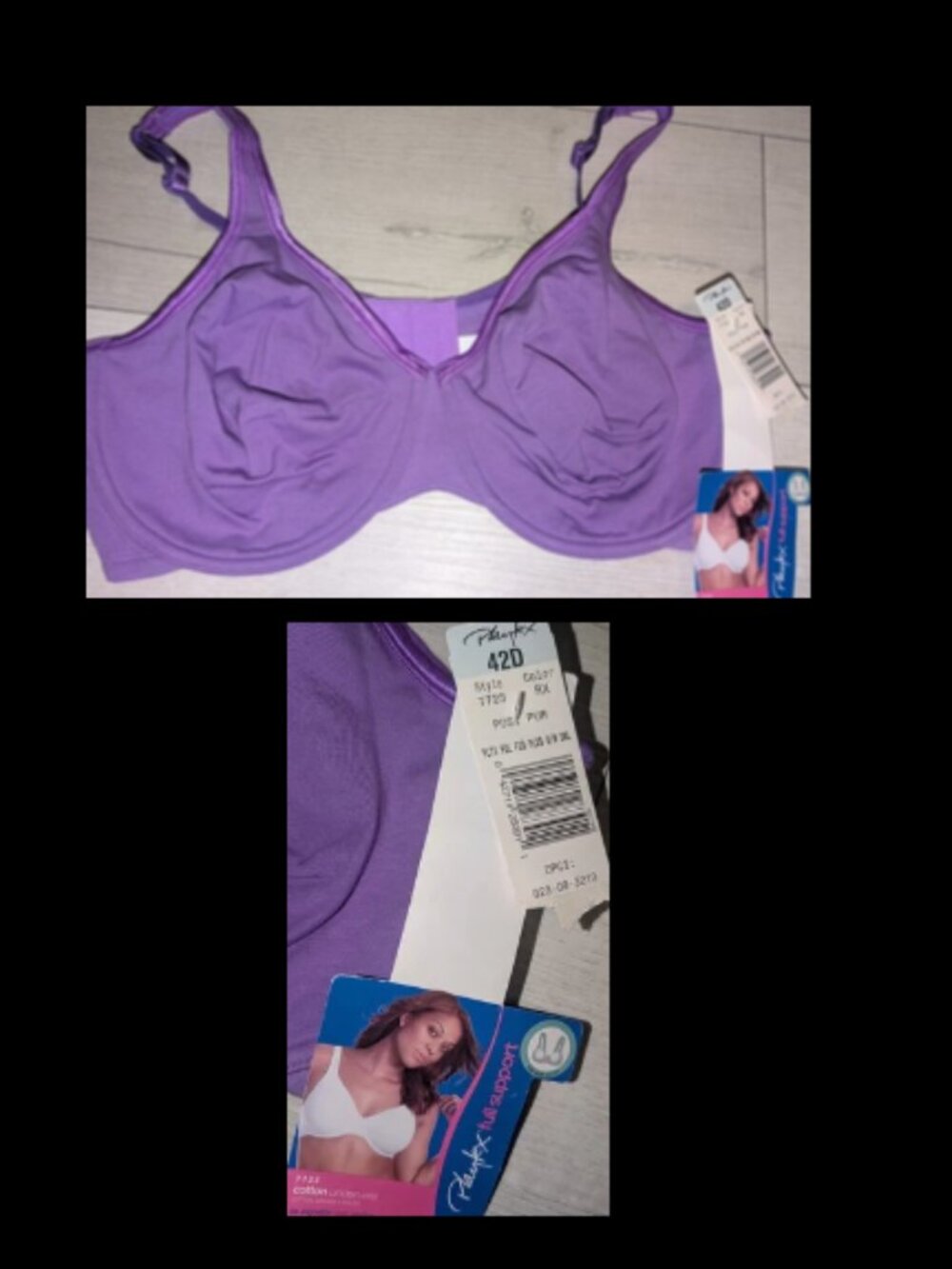 Vintage NWT Playtex Full Support Cotton Underwire Womens Bra Size 42D
